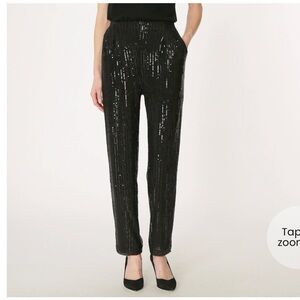 Black sequin pants
